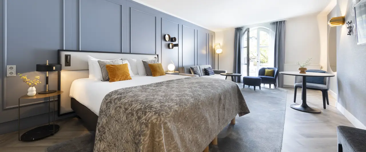 Interieurfoto van de Junior Suite van Kasteel Vaalbroek.