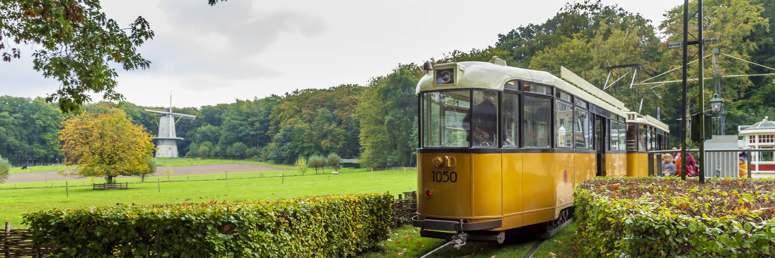 Trein in openluchtmuseum in Arnhem